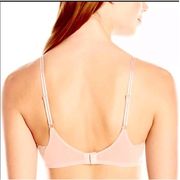 Demi plunge underwire bra 36D by On Gossamer, blush pink in Excellent condition - Picture 3 of 8